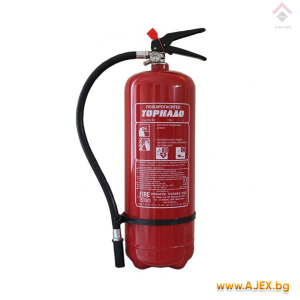 Fire-Extinguishers-Tornado-6kgABC-AjexLTD Прахови пожарогасители на изгодни цени от Айекс ЕООД - на дребно и едро